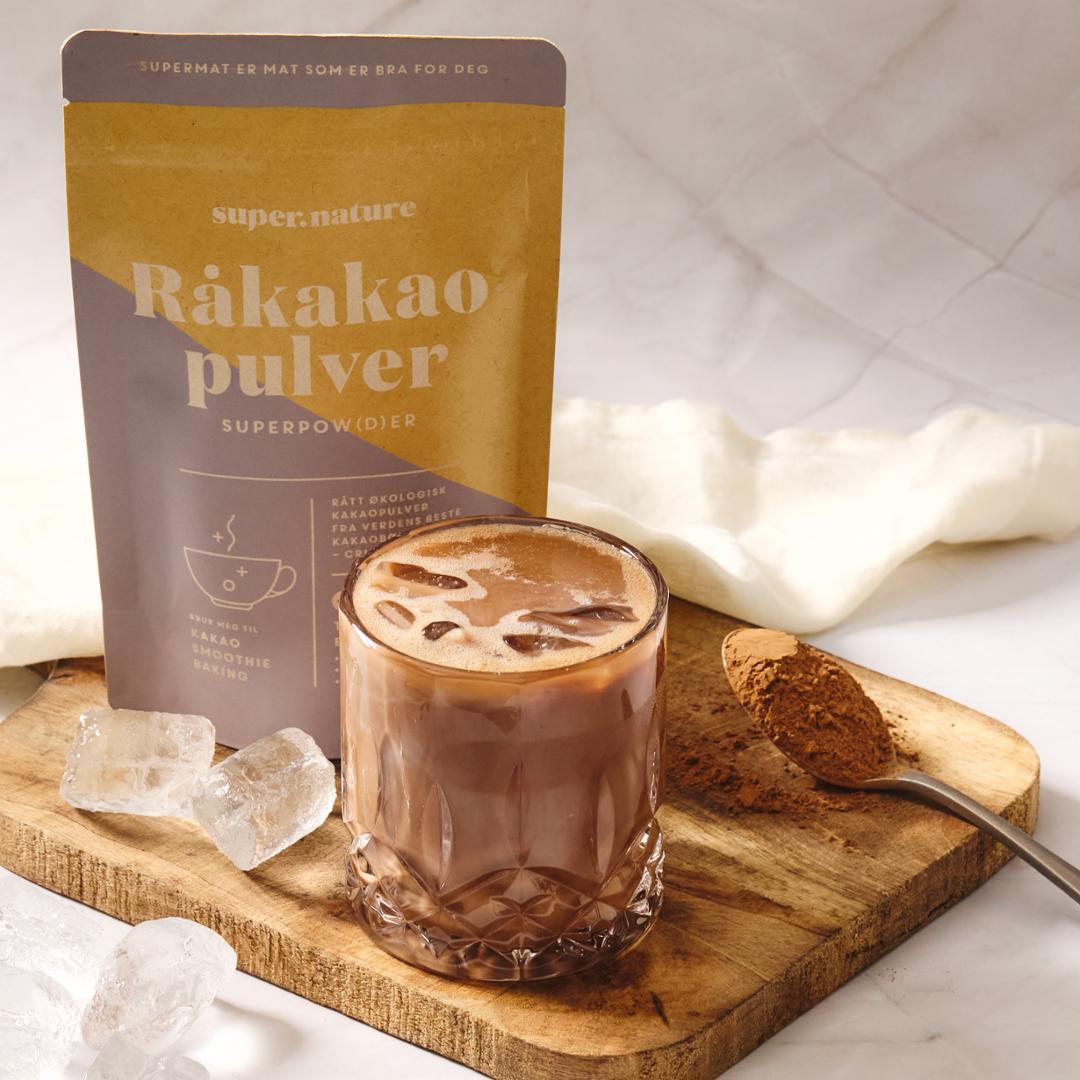 Image of Råkakaopulver and a drink.